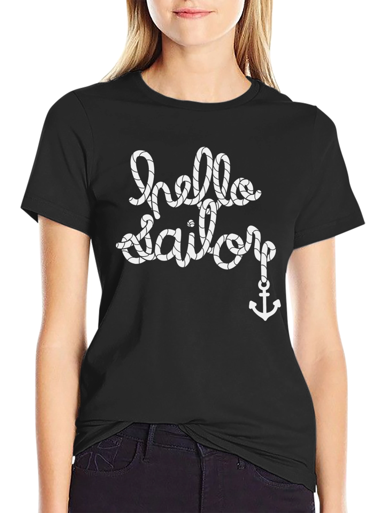 Hello Sailor Graphic Tee - Nautical Style