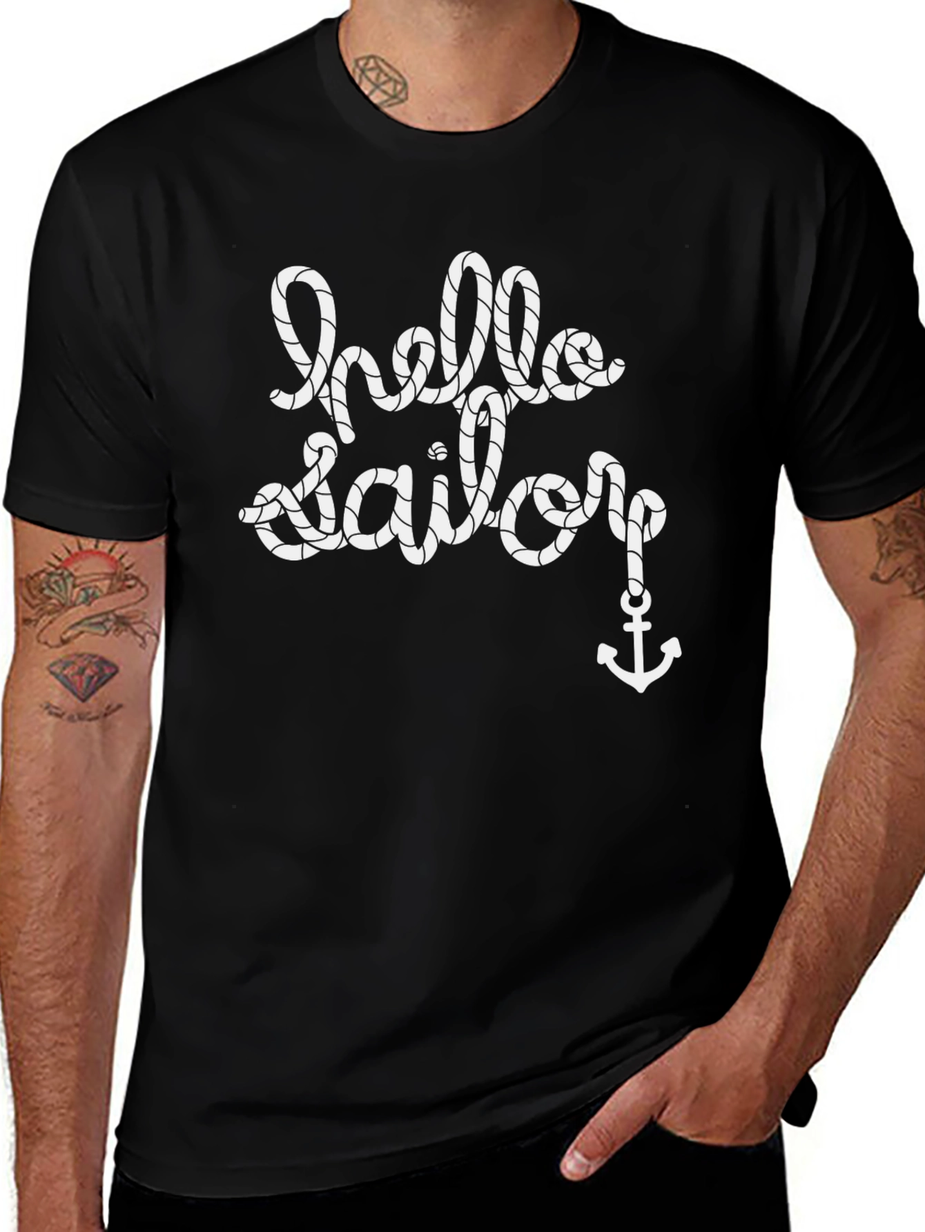 Hello Sailor Graphic Tee - Nautical Style
