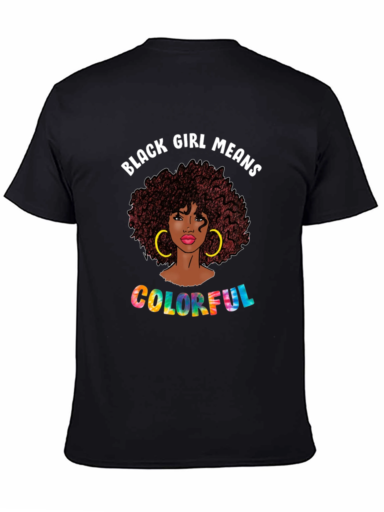 Black Girl Colorful T-Shirt