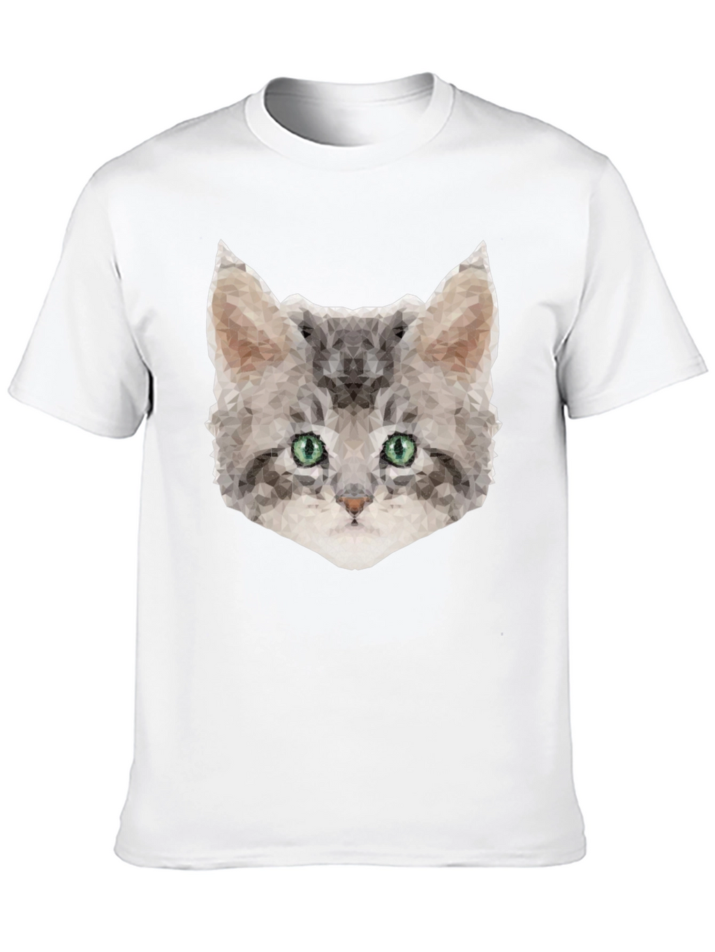 Geometric Cat Tee - Stylish Graphic T-Shirt