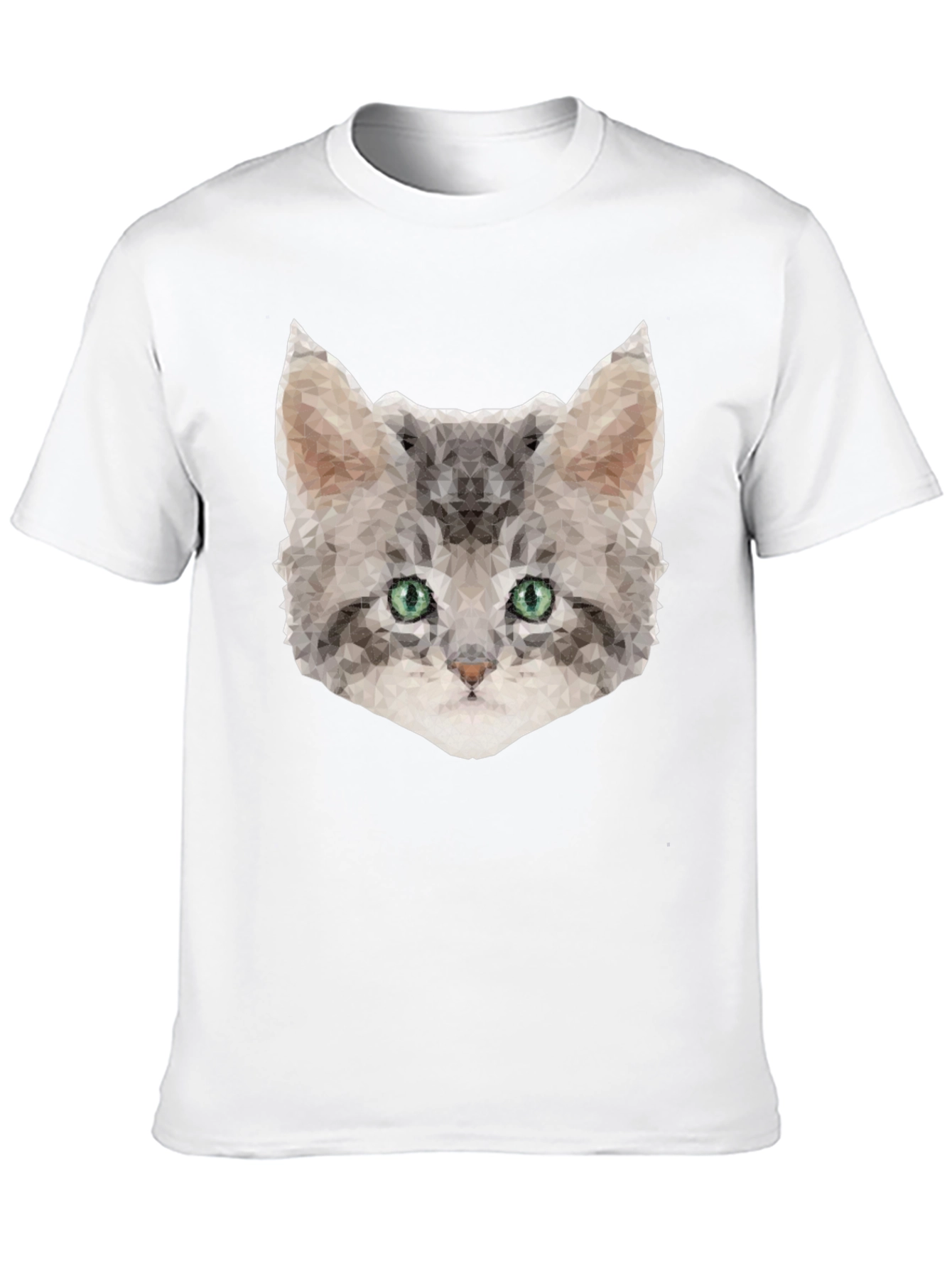 Geometric Cat Tee - Stylish Graphic T-Shirt