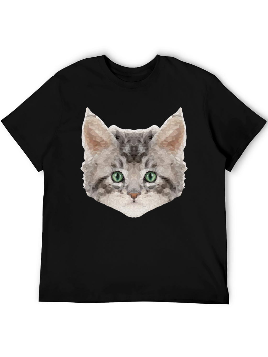 Geometric Cat Tee - Stylish Graphic T-Shirt