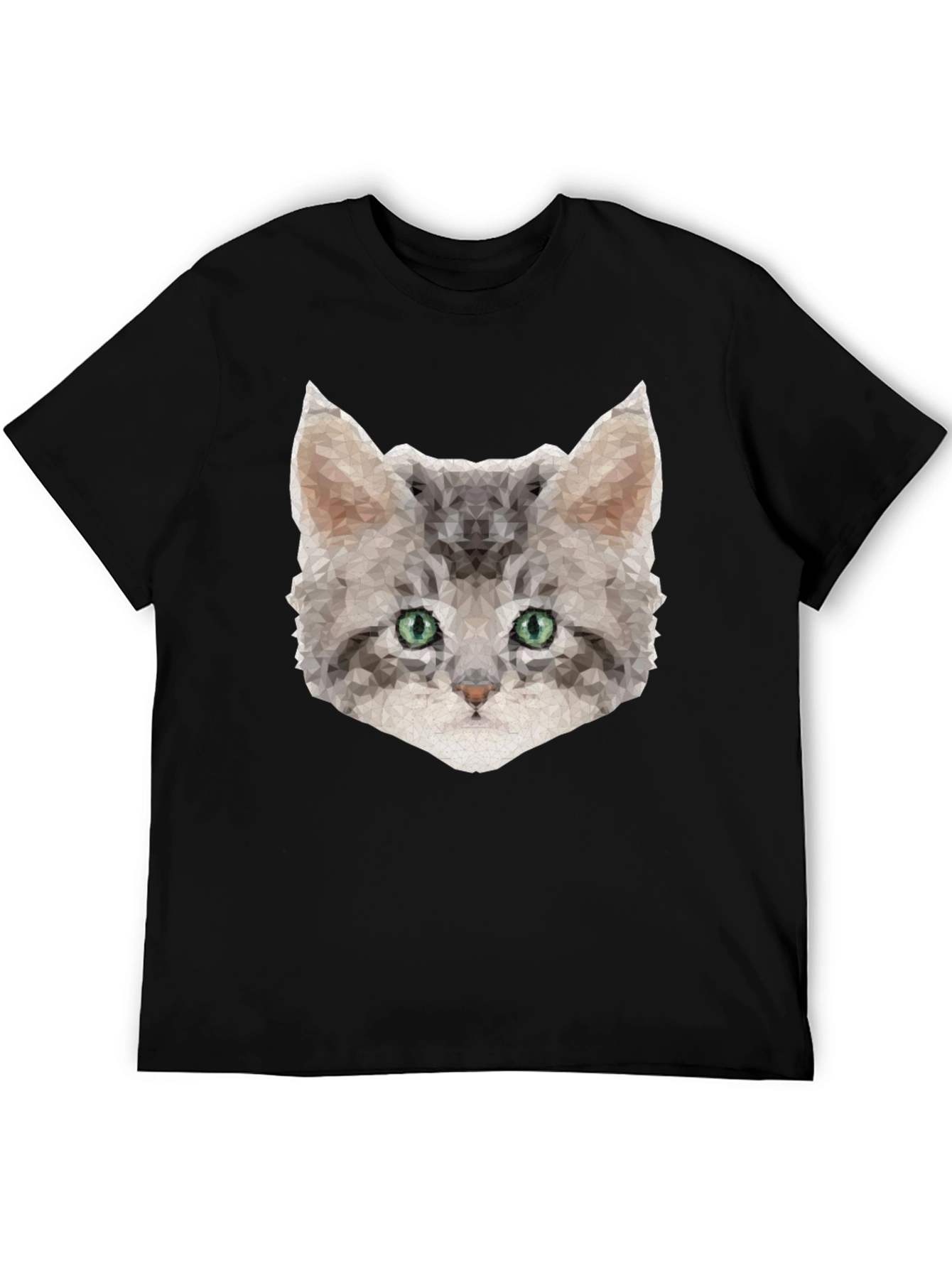 Geometric Cat Tee - Stylish Graphic T-Shirt