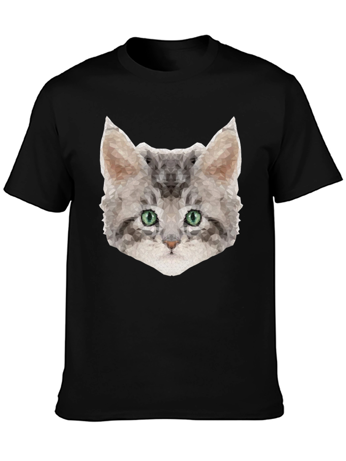 Geometric Cat Tee - Stylish Graphic T-Shirt