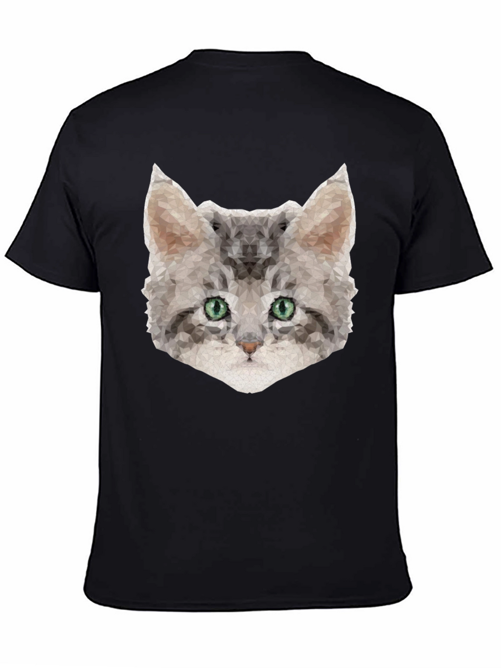 Geometric Cat Tee - Stylish Graphic T-Shirt