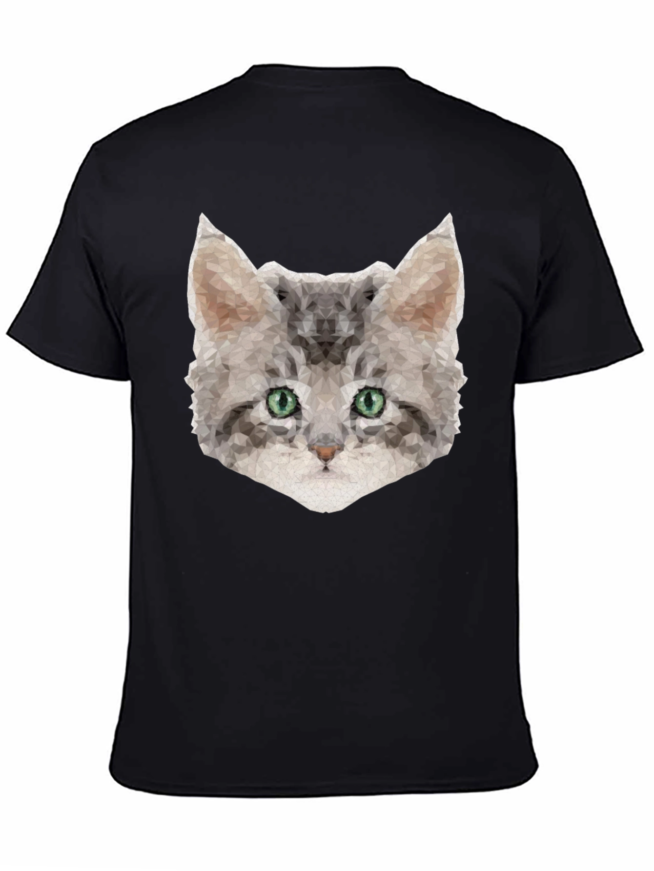 Geometric Cat Tee - Stylish Graphic T-Shirt
