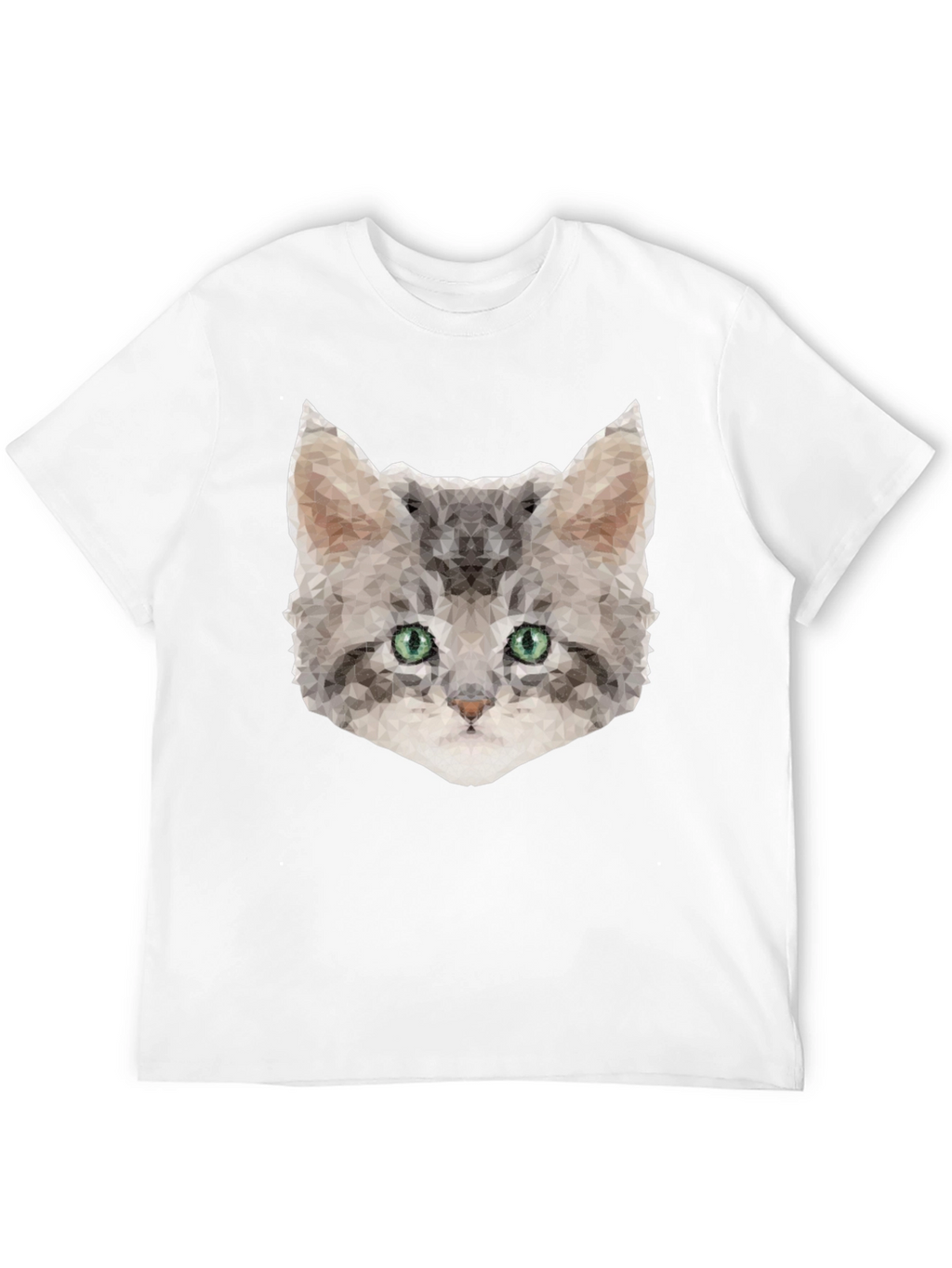 Geometric Cat Tee - Stylish Graphic T-Shirt