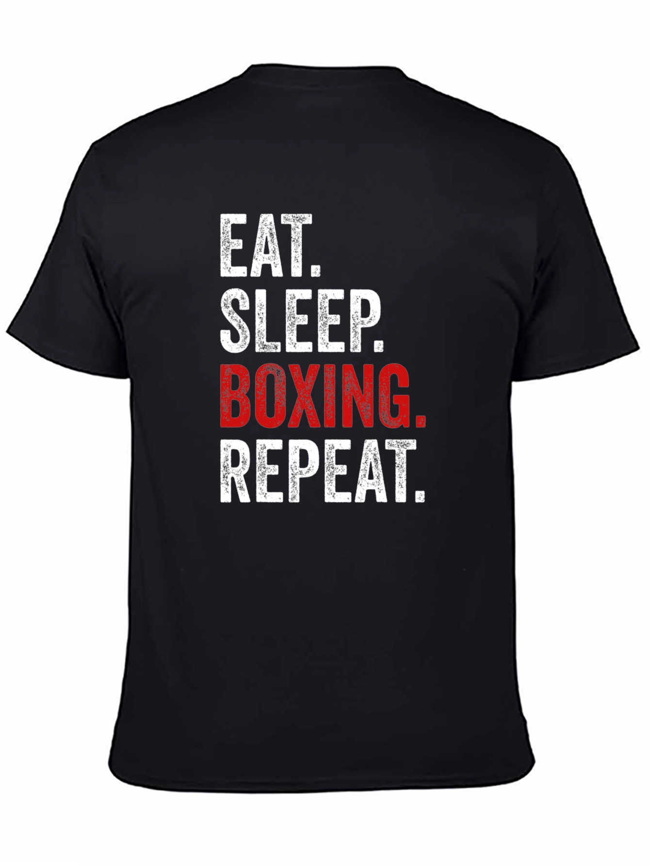 Eat Sleep Boxing Repeat - Mens Black Graphic Tee