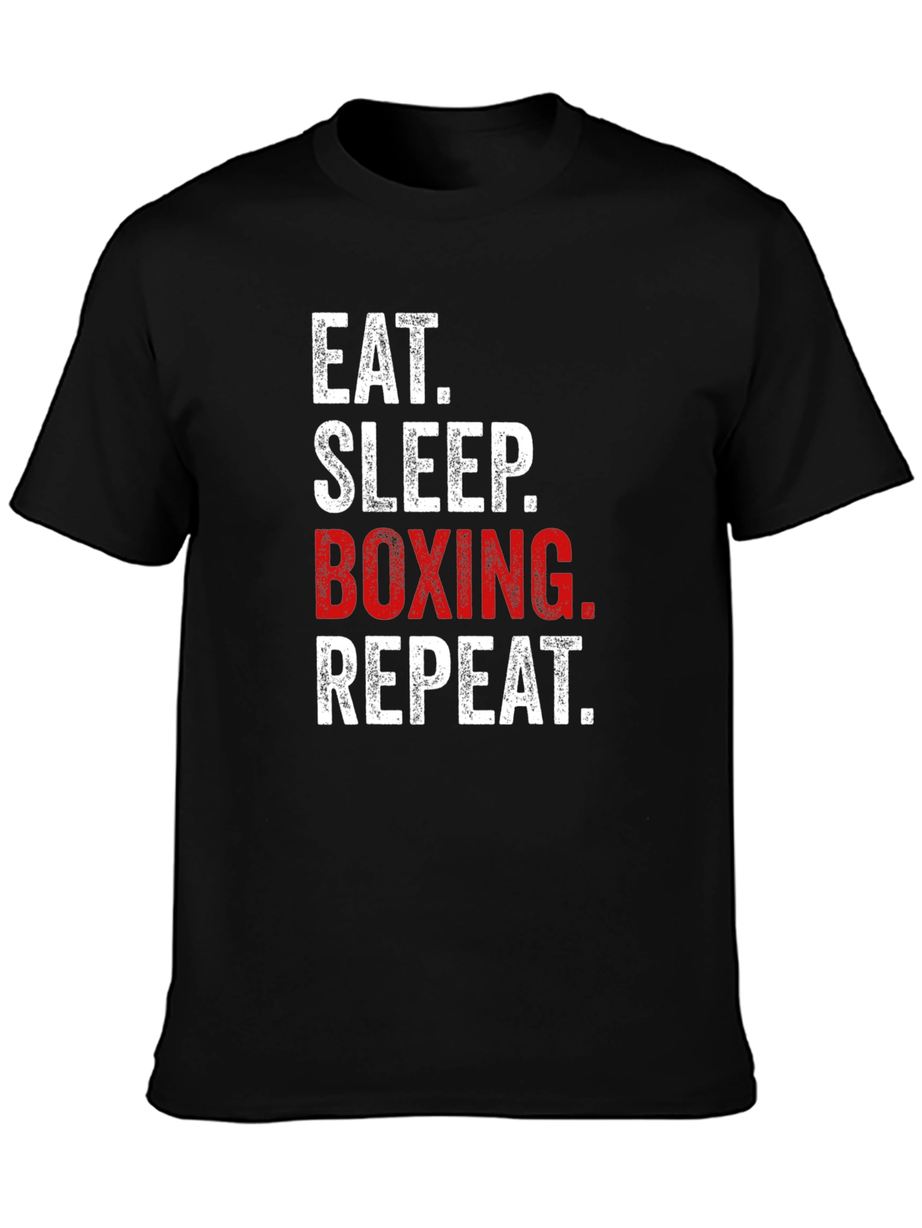 Eat Sleep Boxing Repeat - Mens Black Graphic Tee