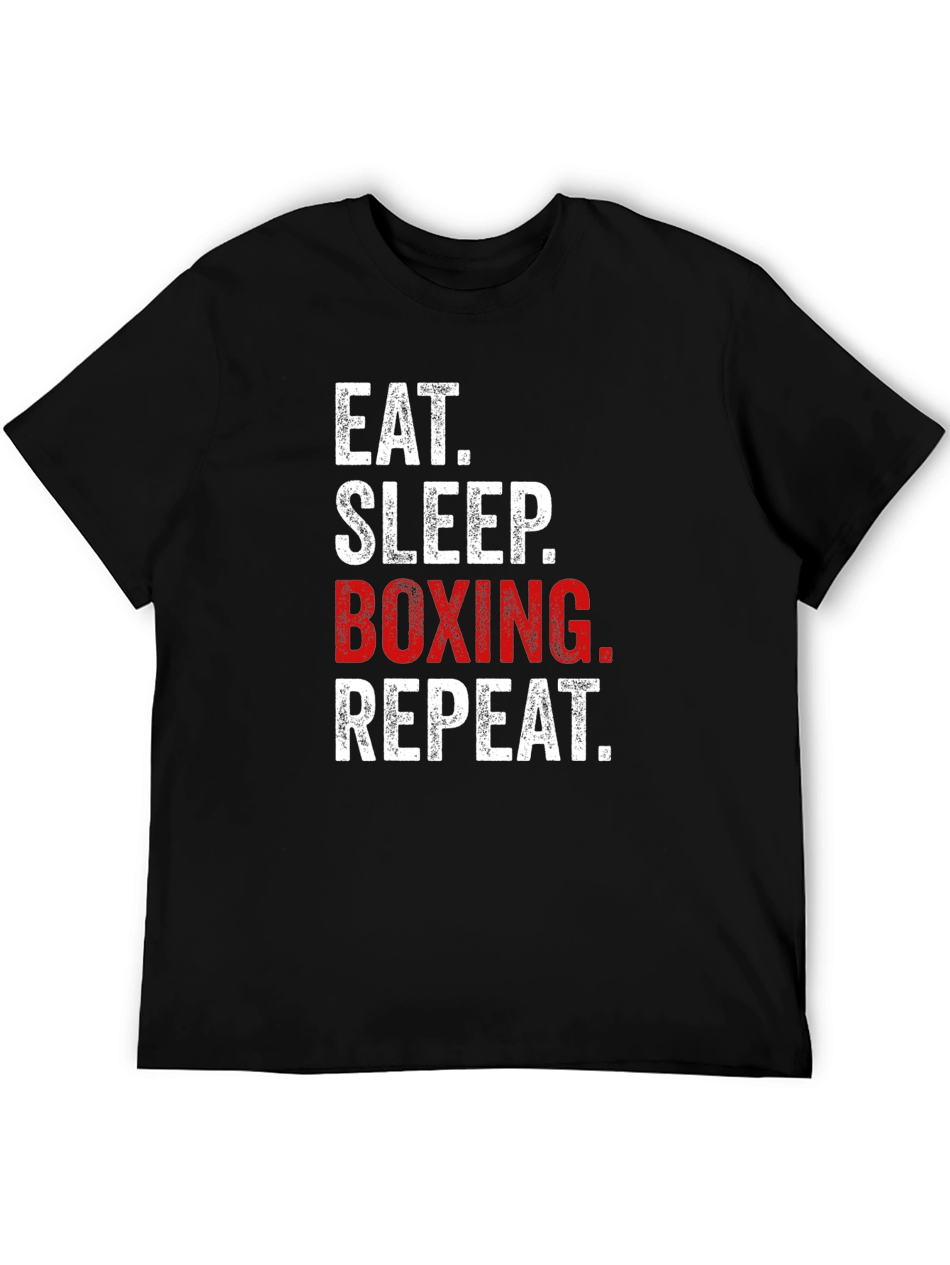 Eat Sleep Boxing Repeat - Mens Black Graphic Tee
