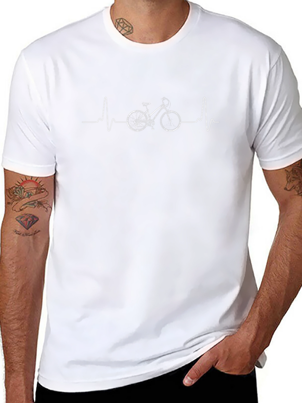 Cycling Heartbeat T-Shirt - Ride On!