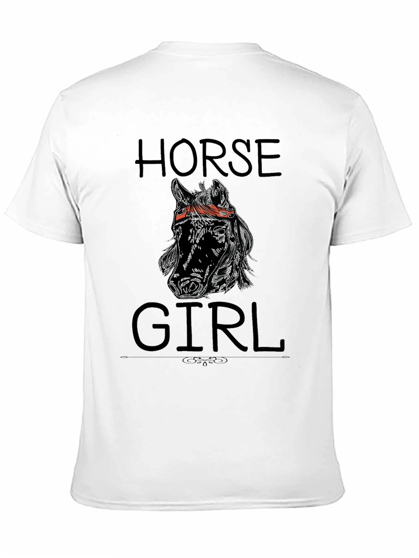 Horse Girl Black T-Shirt