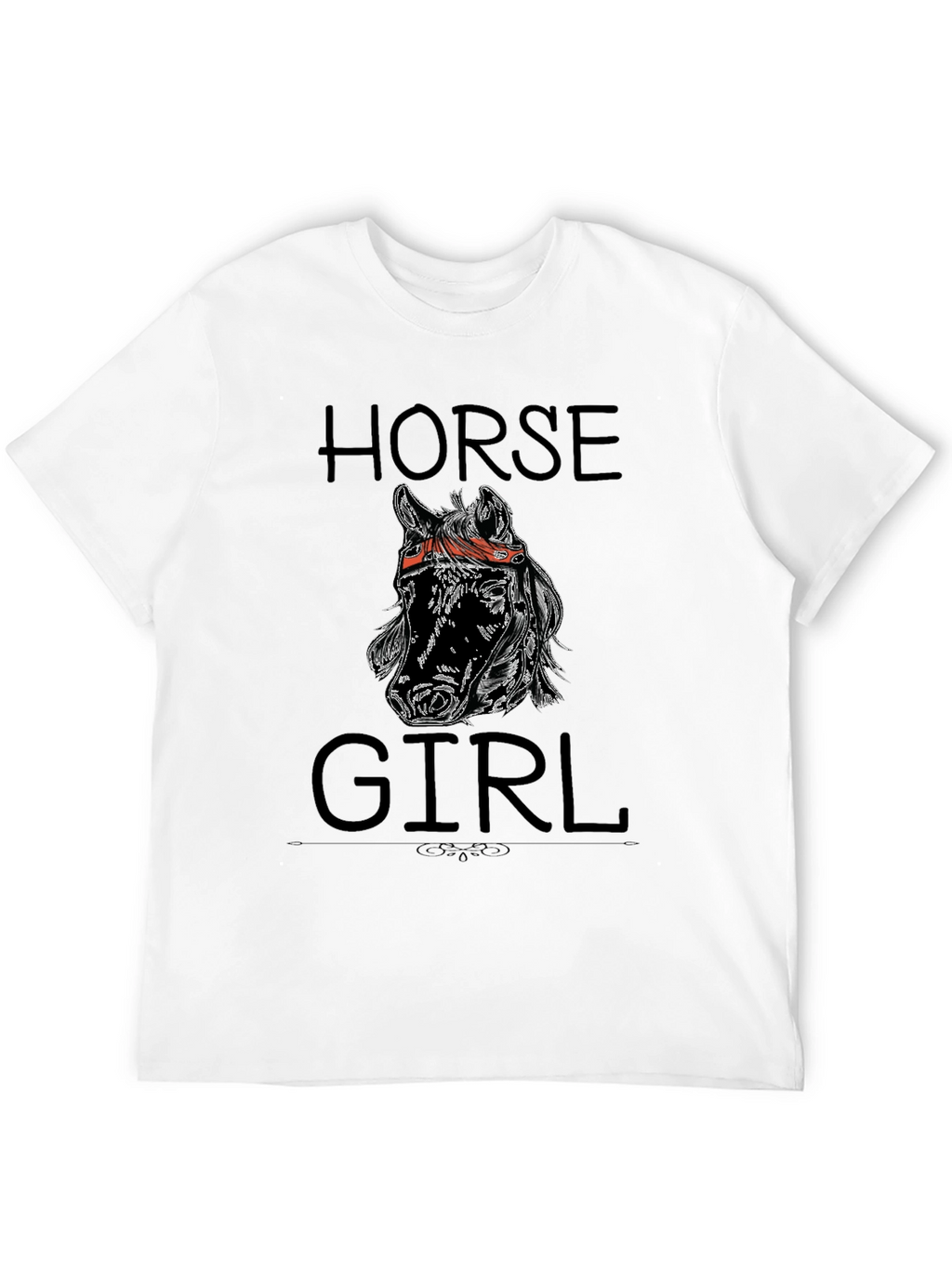 Horse Girl Black T-Shirt