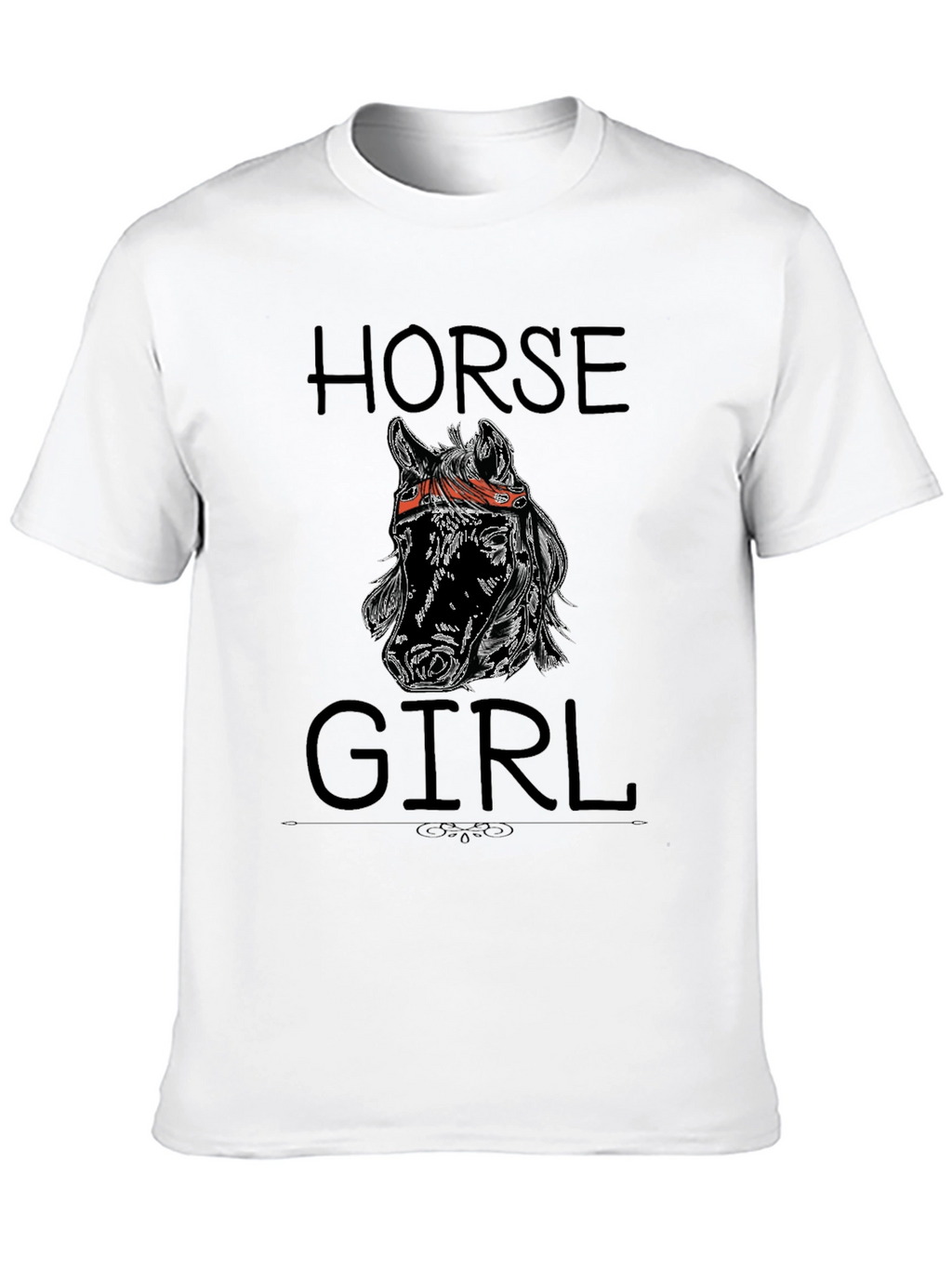Horse Girl Black T-Shirt