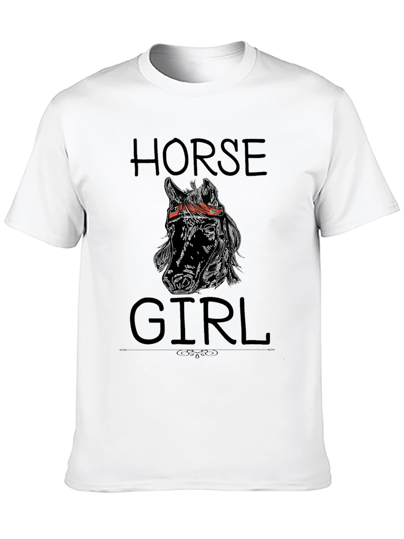 Horse Girl Black T-Shirt