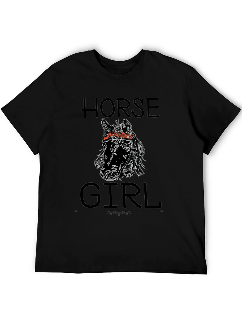 Horse Girl Black T-Shirt