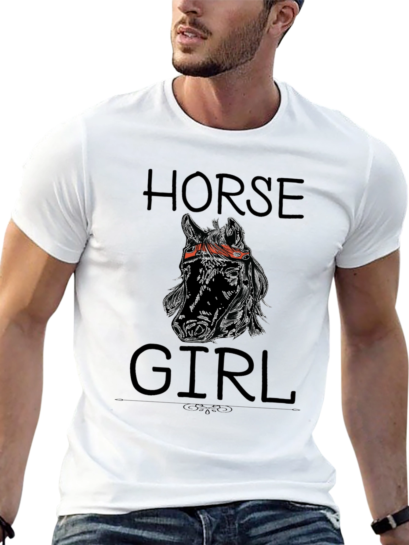 Horse Girl Black T-Shirt
