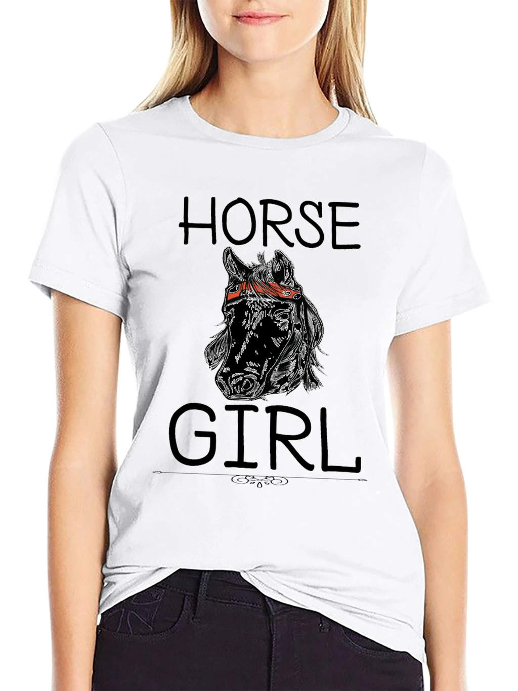 Horse Girl Black T-Shirt