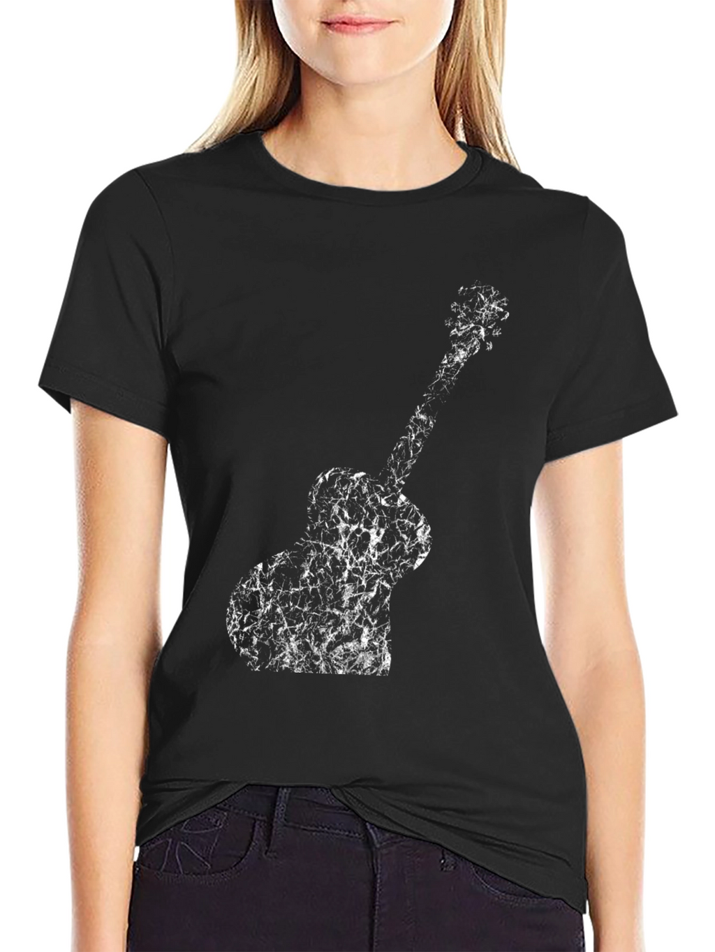 Guitar Graphic Black T-Shirt