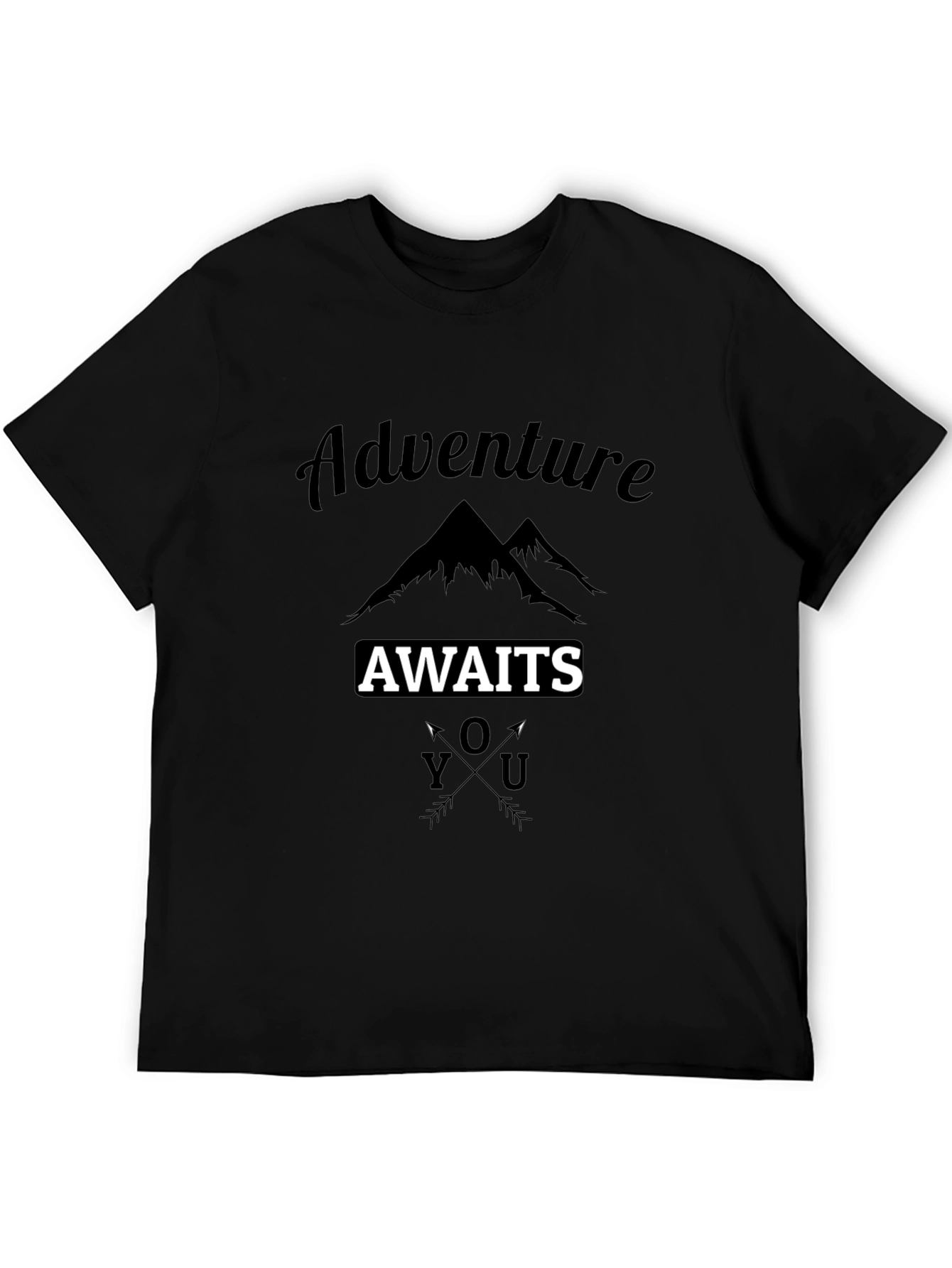 Adventure Awaits Graphic Tee - Black