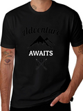 Adventure Awaits Graphic Tee - Black