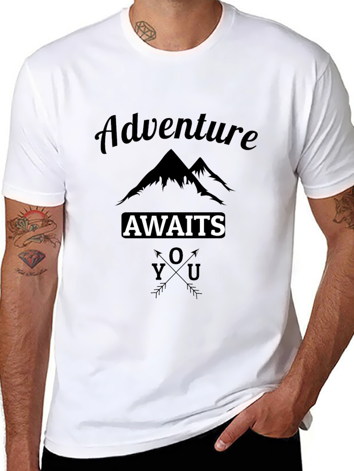 Adventure Awaits Graphic Tee - Black