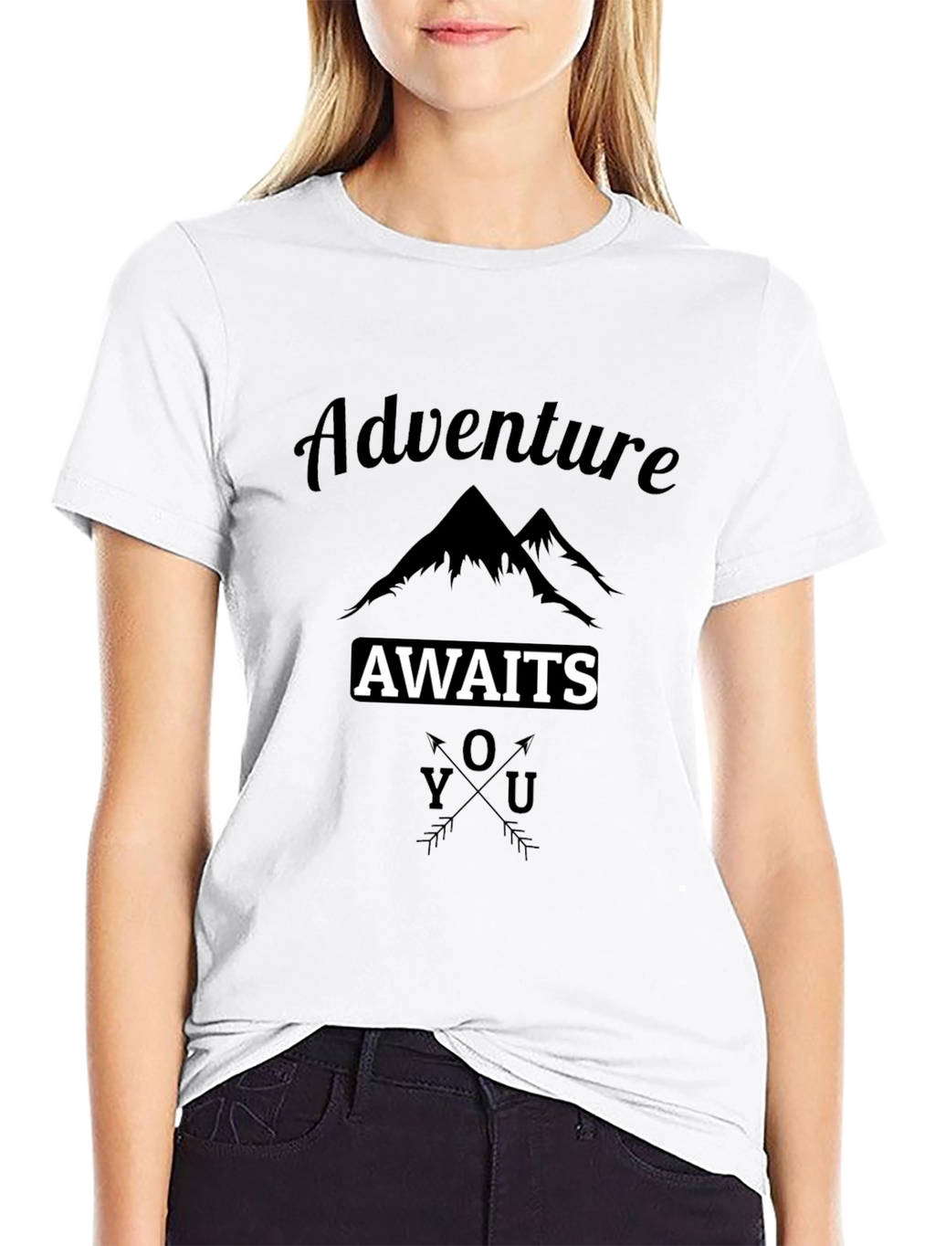 Adventure Awaits Graphic Tee - Black