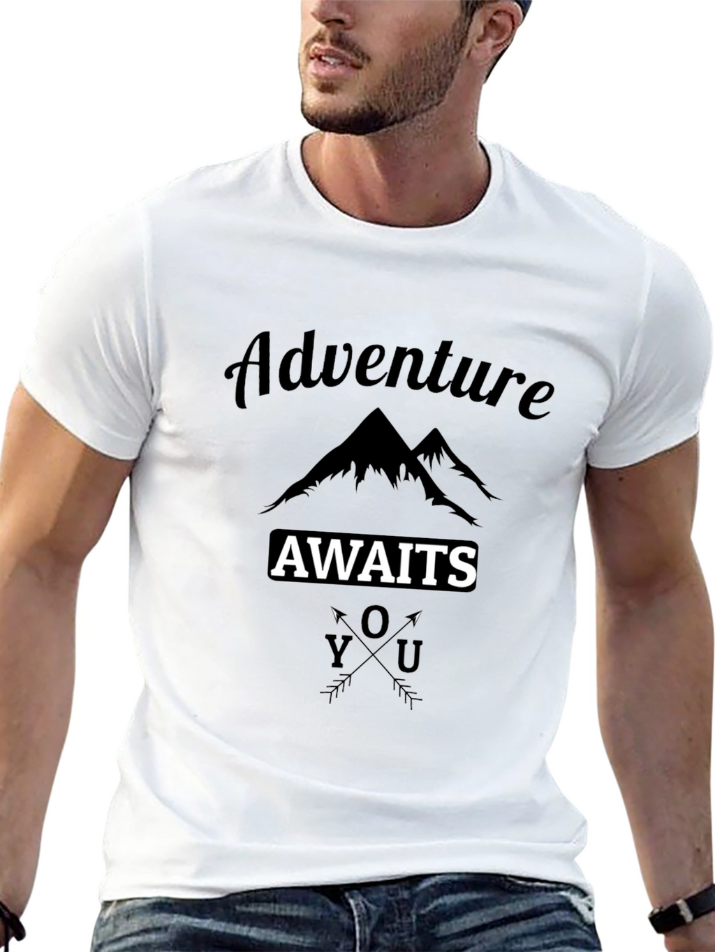 Adventure Awaits Graphic Tee - Black