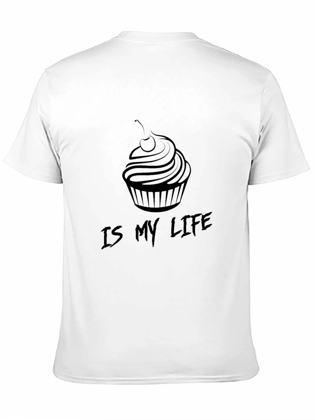 Cupcake Is My Life Black Graphic Tee