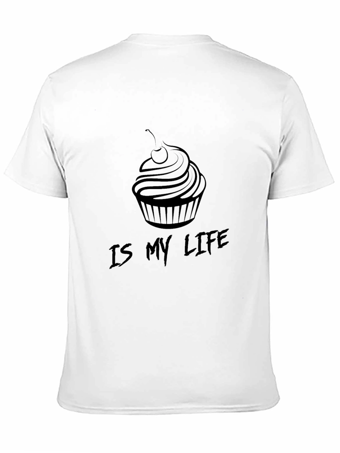 Cupcake Is My Life Black Graphic Tee