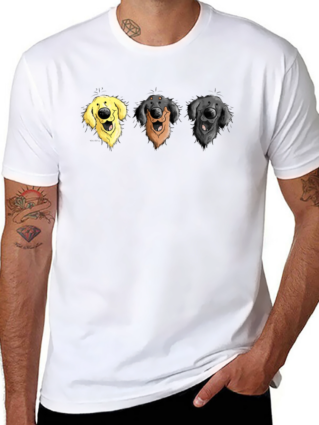 Funny Dog Breed Cartoon Graphic Tee