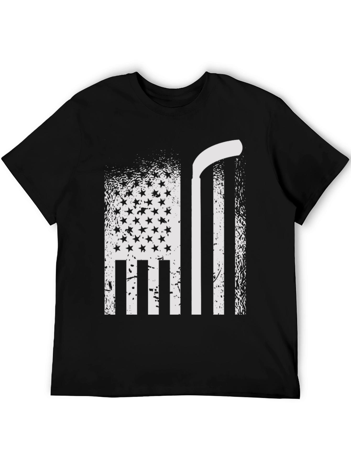 Hockey USA Flag Graphic T-Shirt - Patriotic Tee