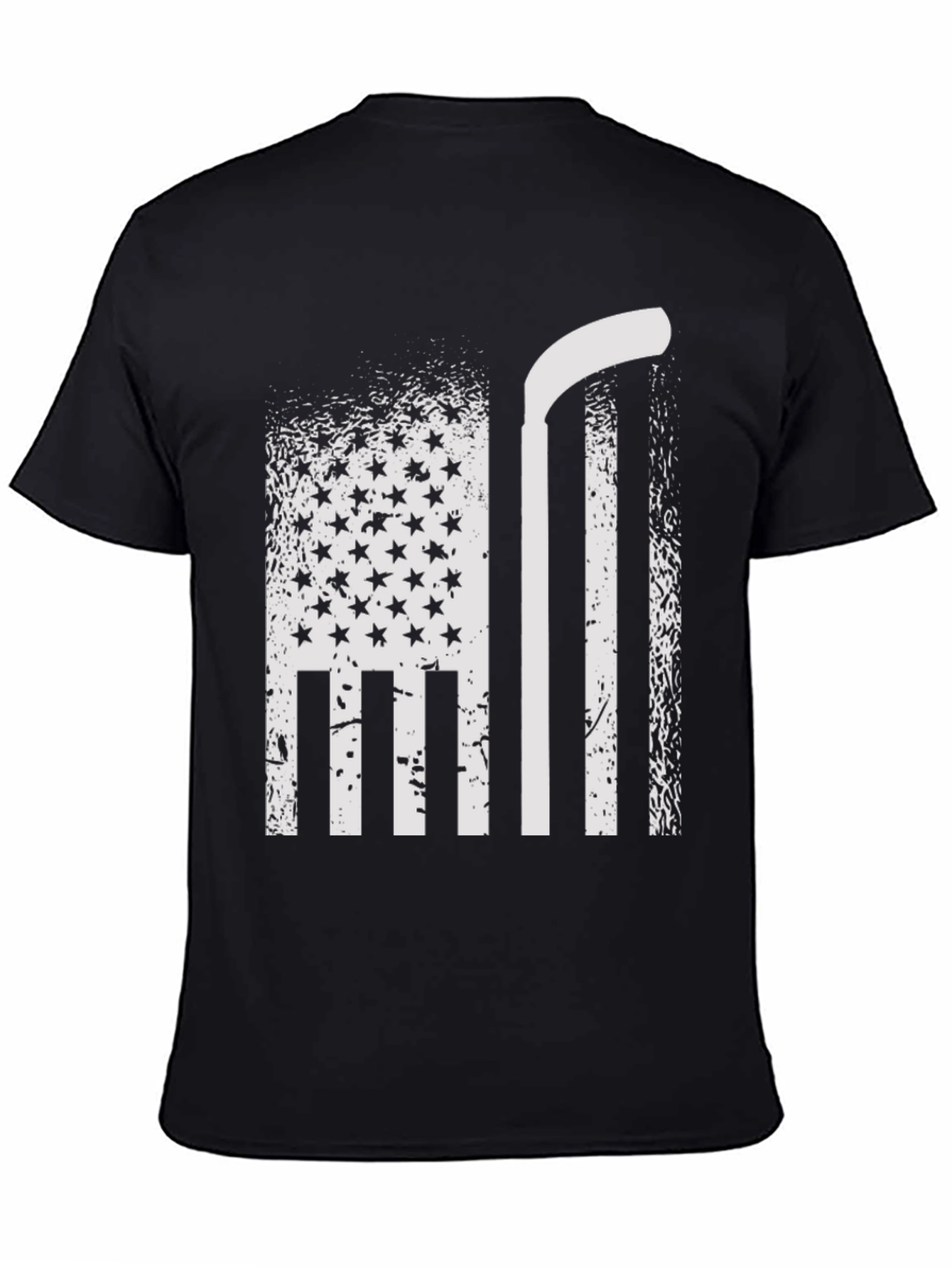 Hockey USA Flag Graphic T-Shirt - Patriotic Tee