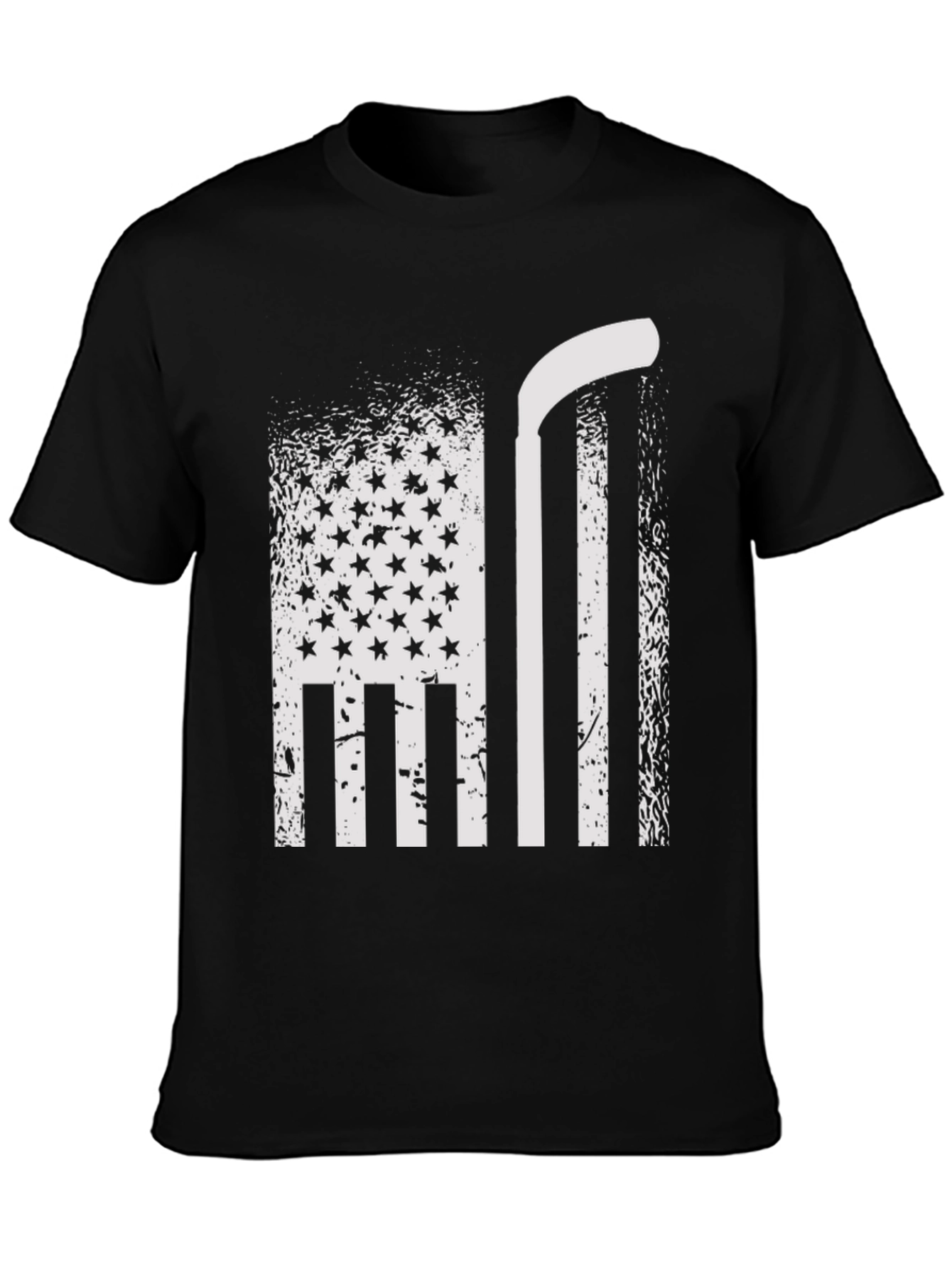 Hockey USA Flag Graphic T-Shirt - Patriotic Tee