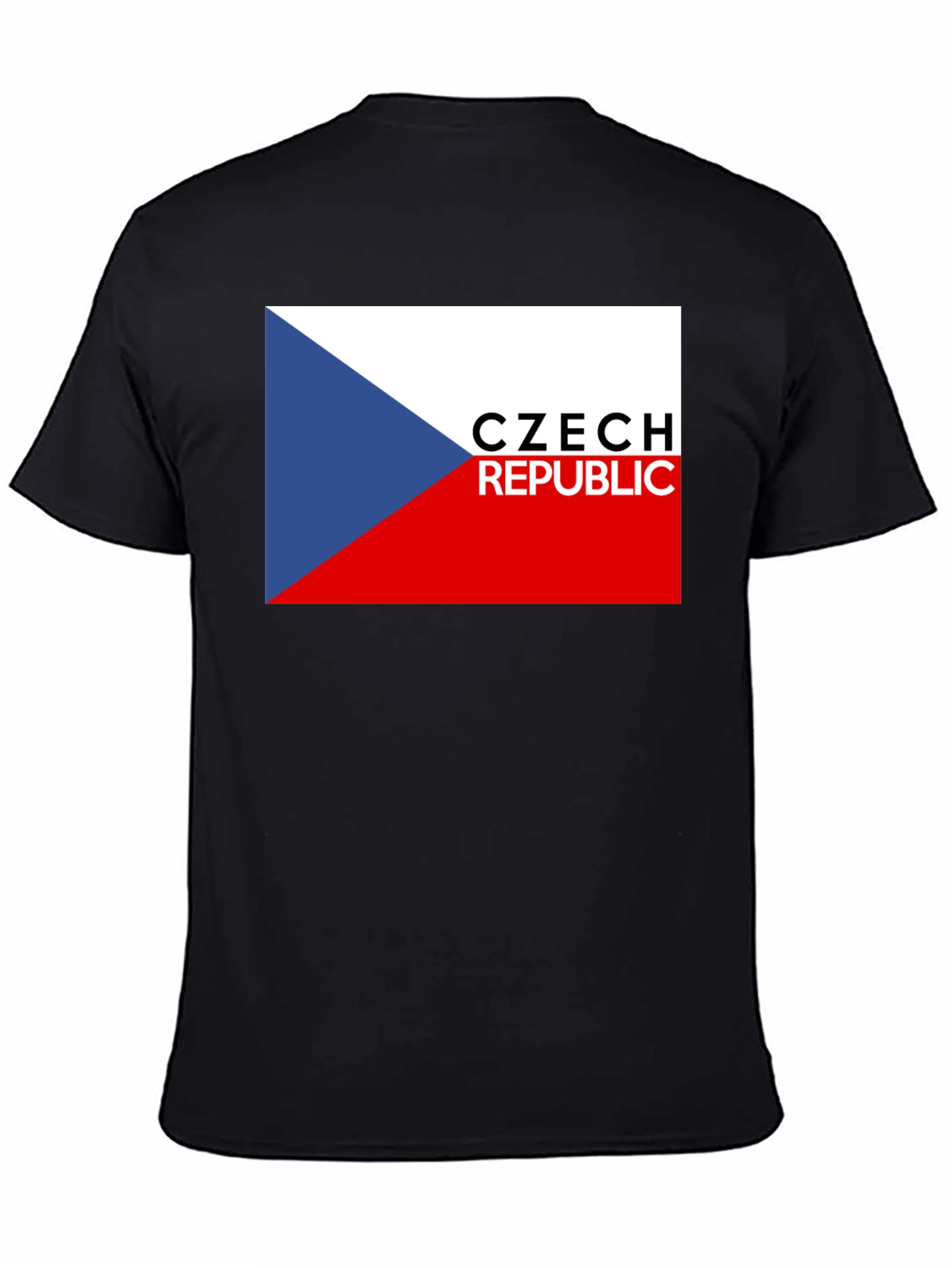 Czech Republic Flag T-Shirt - Unisex Black Tee