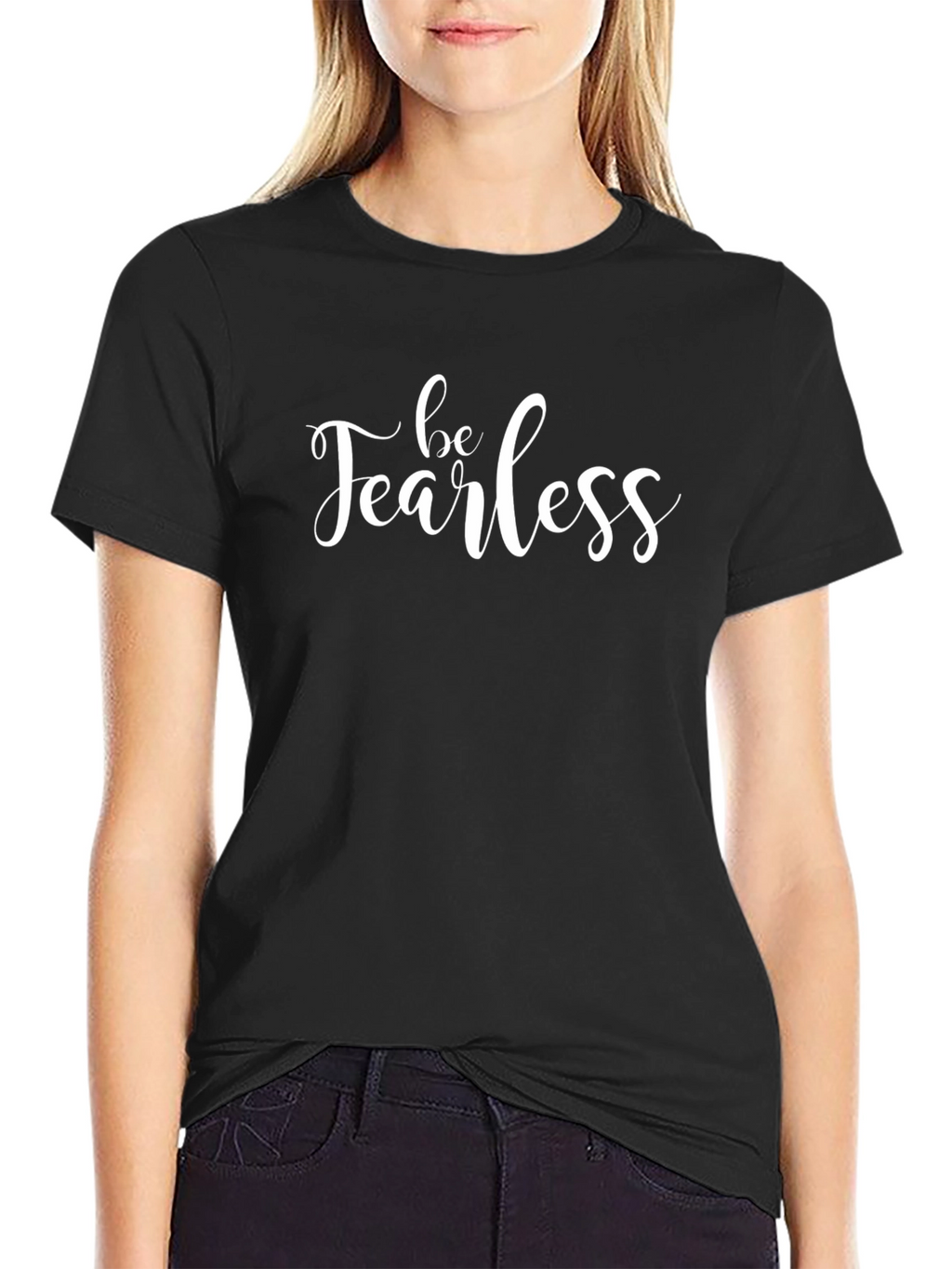 Be Fearless Black Graphic Tee