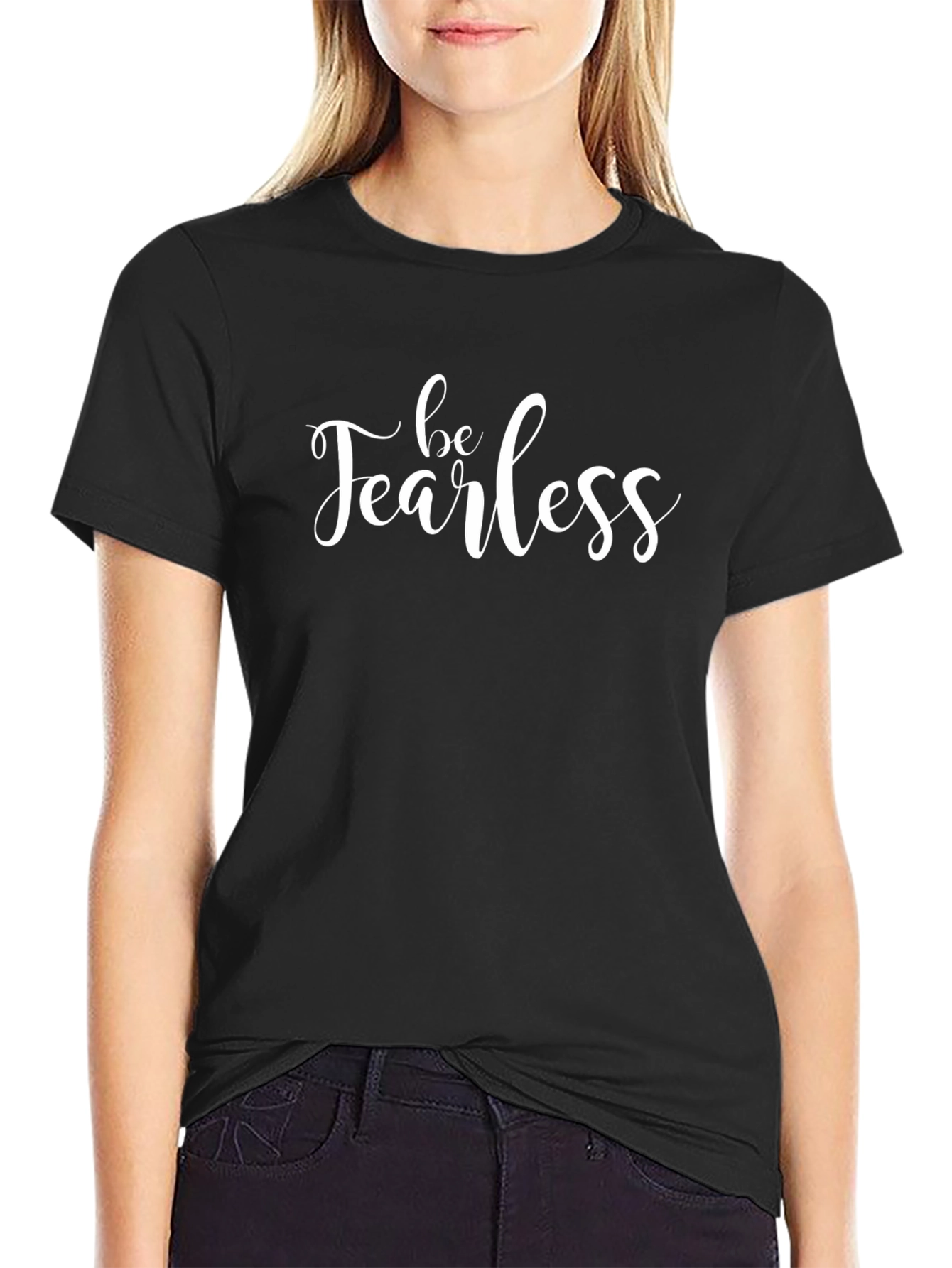 Be Fearless Black Graphic Tee