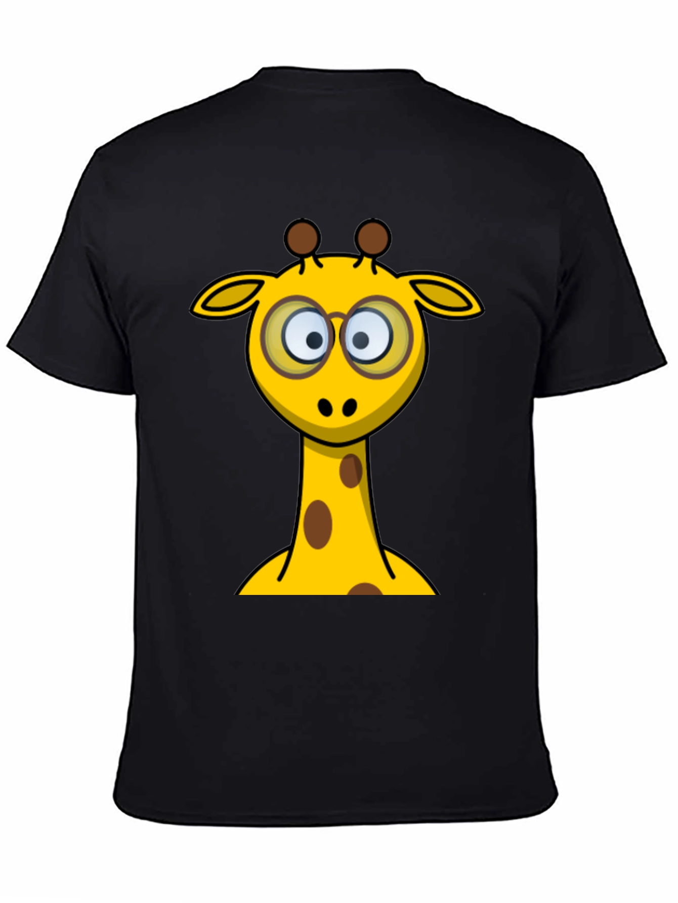 Giraffe Nerd T-Shirt - Cartoon Animal Graphic Tee