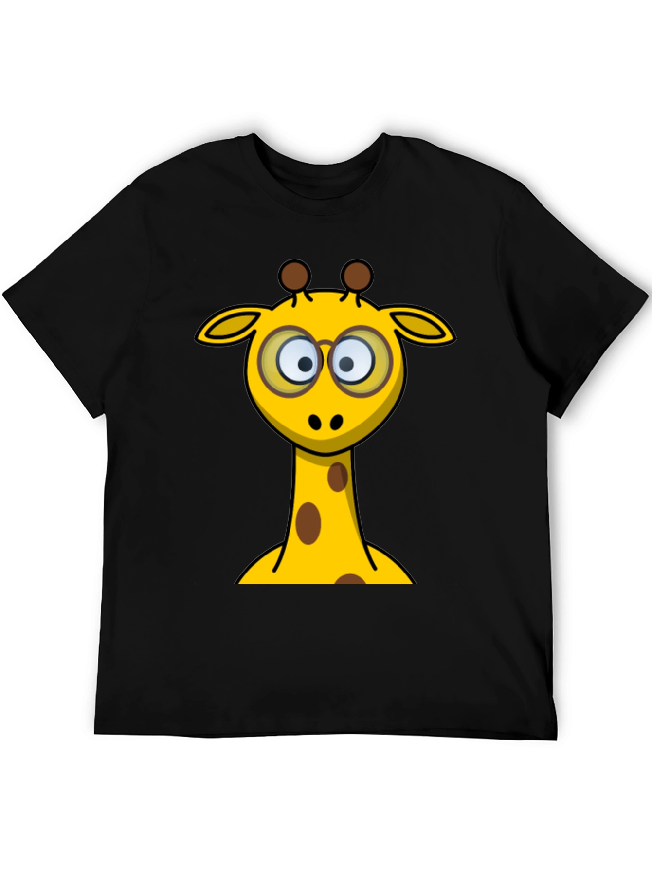 Giraffe Nerd T-Shirt - Cartoon Animal Graphic Tee