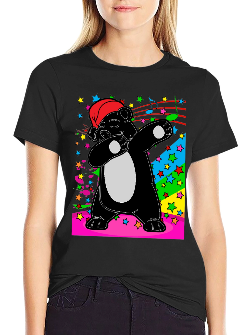 Dabbing Panda T-Shirt - Fun Holiday Tee