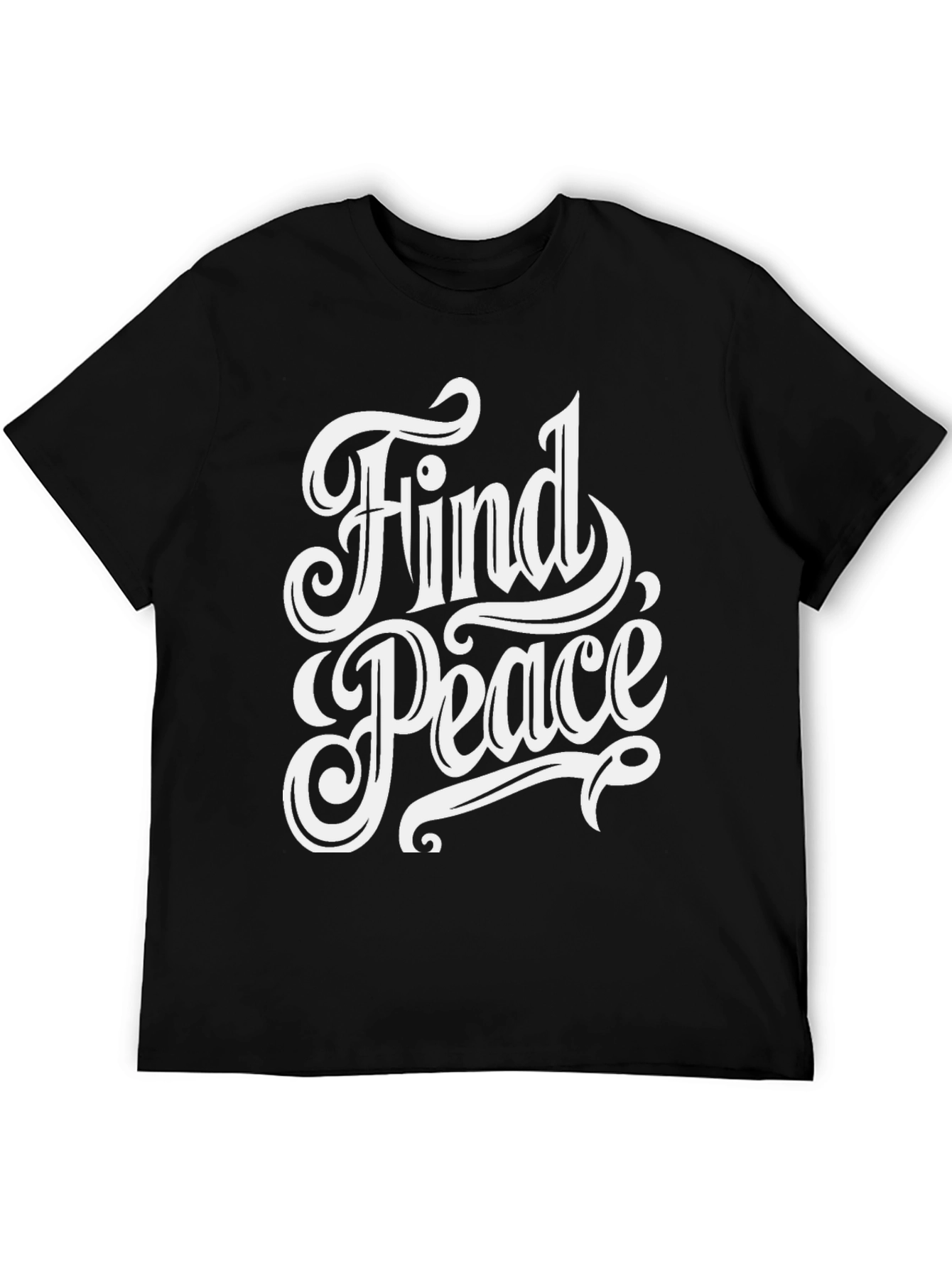 Find Peace Graphic Tee - Black Cotton T-Shirt