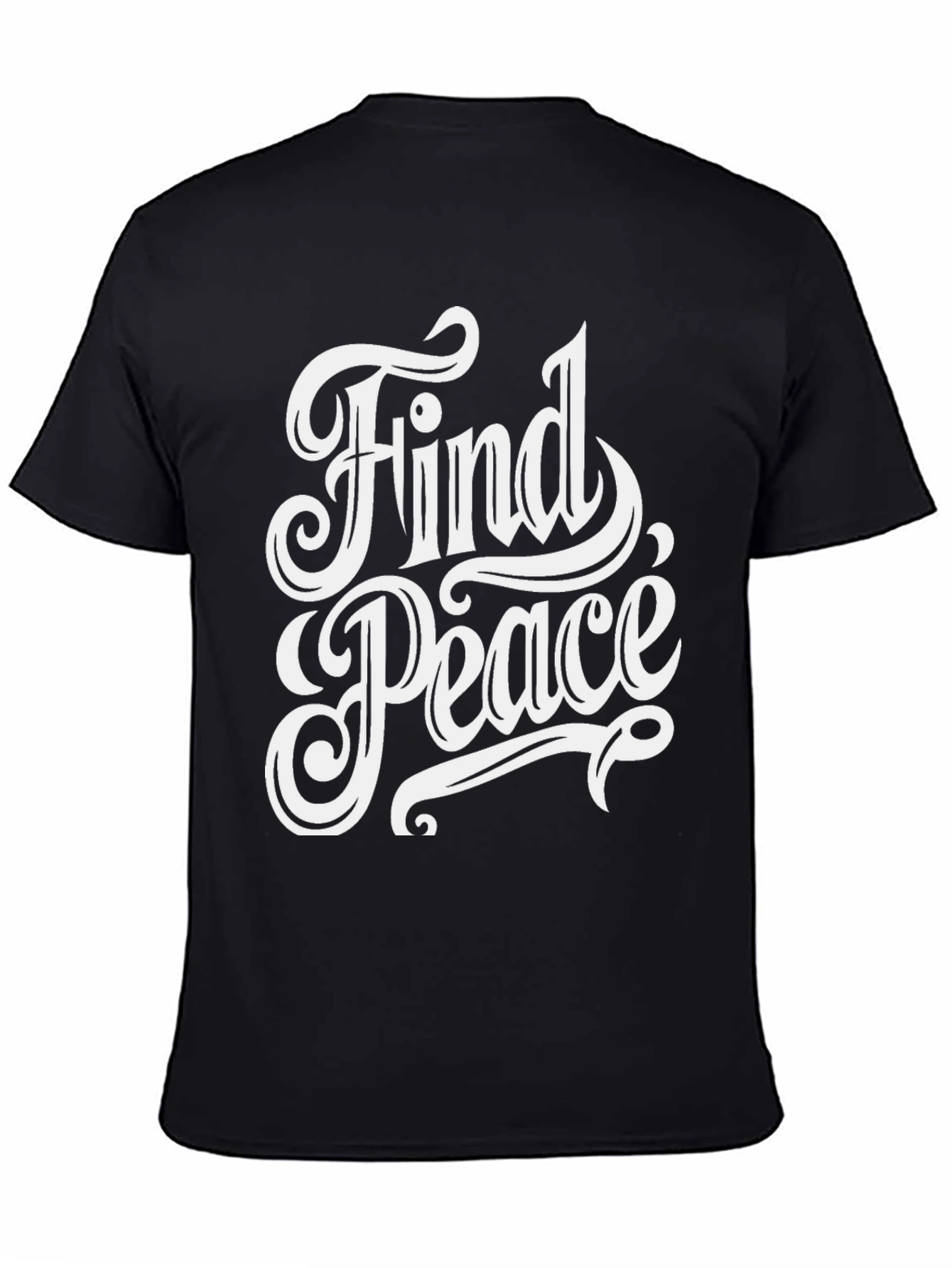 Find Peace Graphic Tee - Black Cotton T-Shirt
