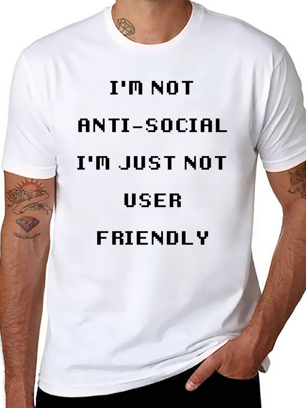 Anti-Social User Friendly Graphic T-Shirt