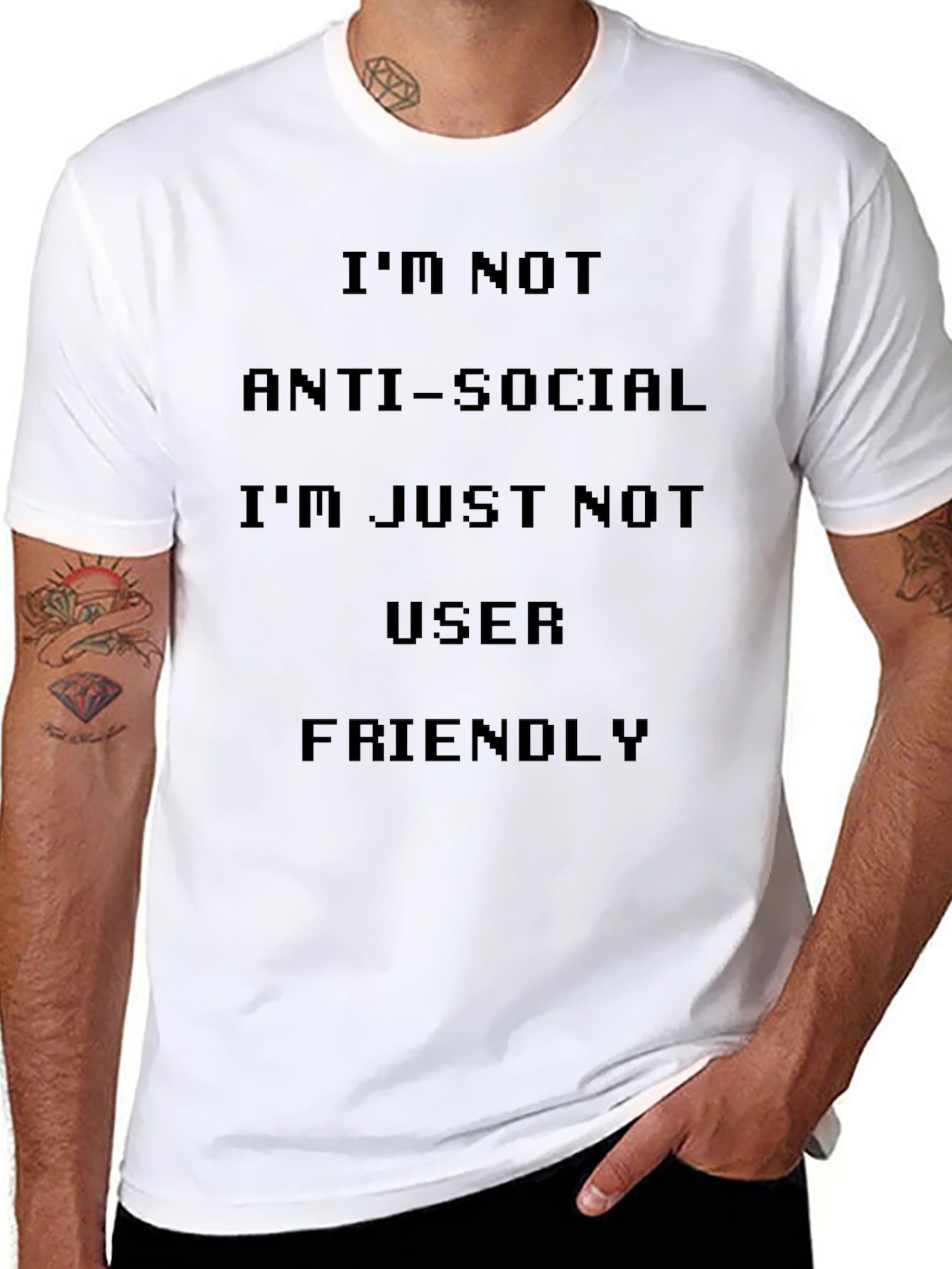 Anti-Social User Friendly Graphic T-Shirt