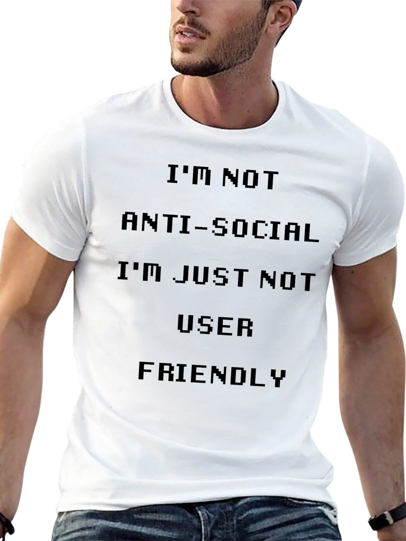 Anti-Social User Friendly Graphic T-Shirt