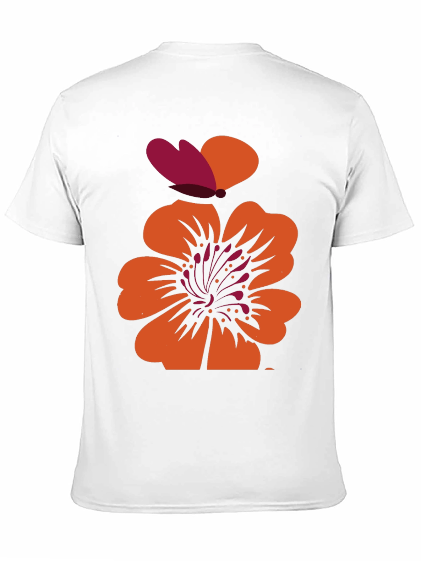 Floral Butterfly Graphic Print Tee