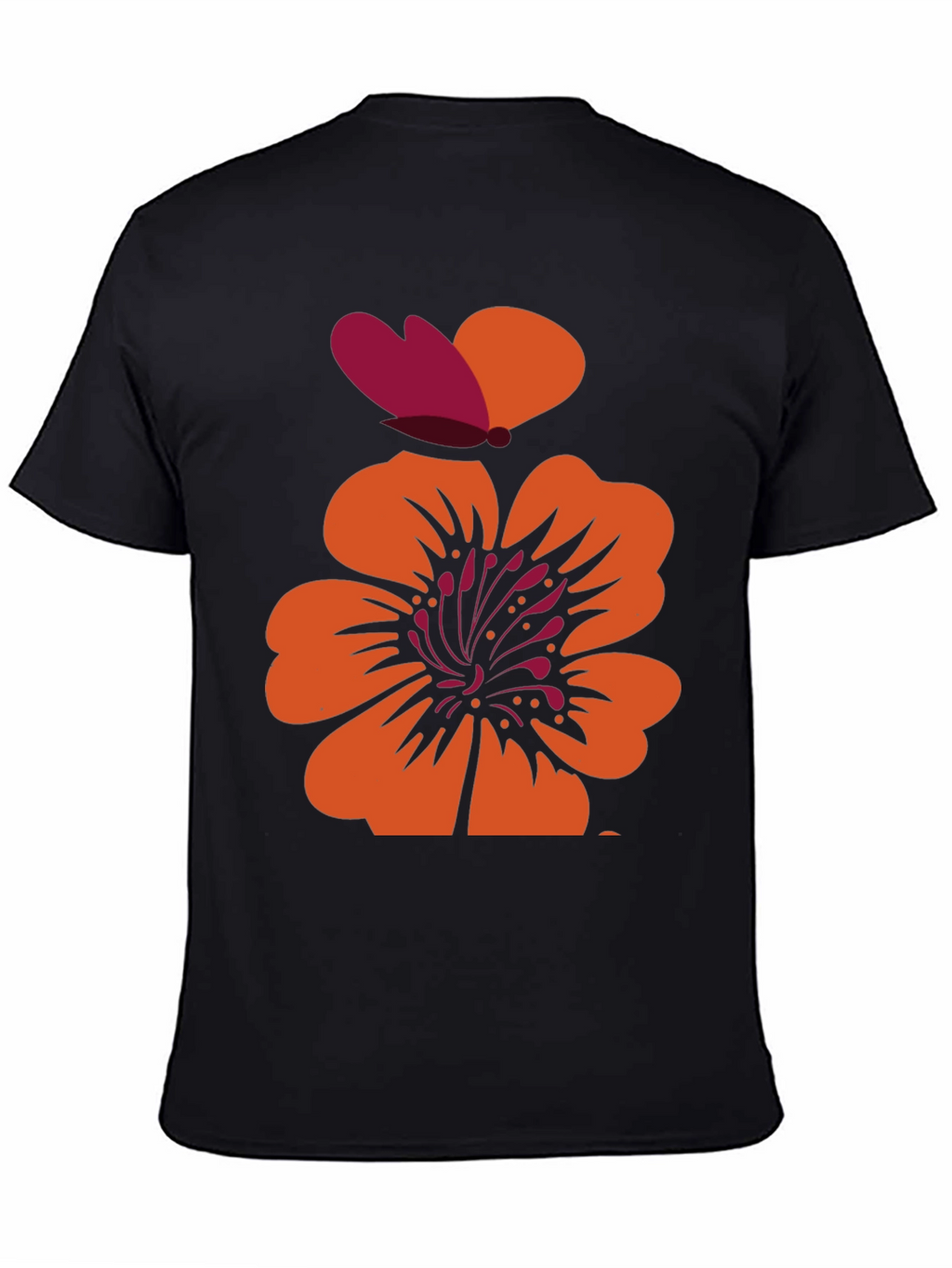 Floral Butterfly Graphic Print Tee