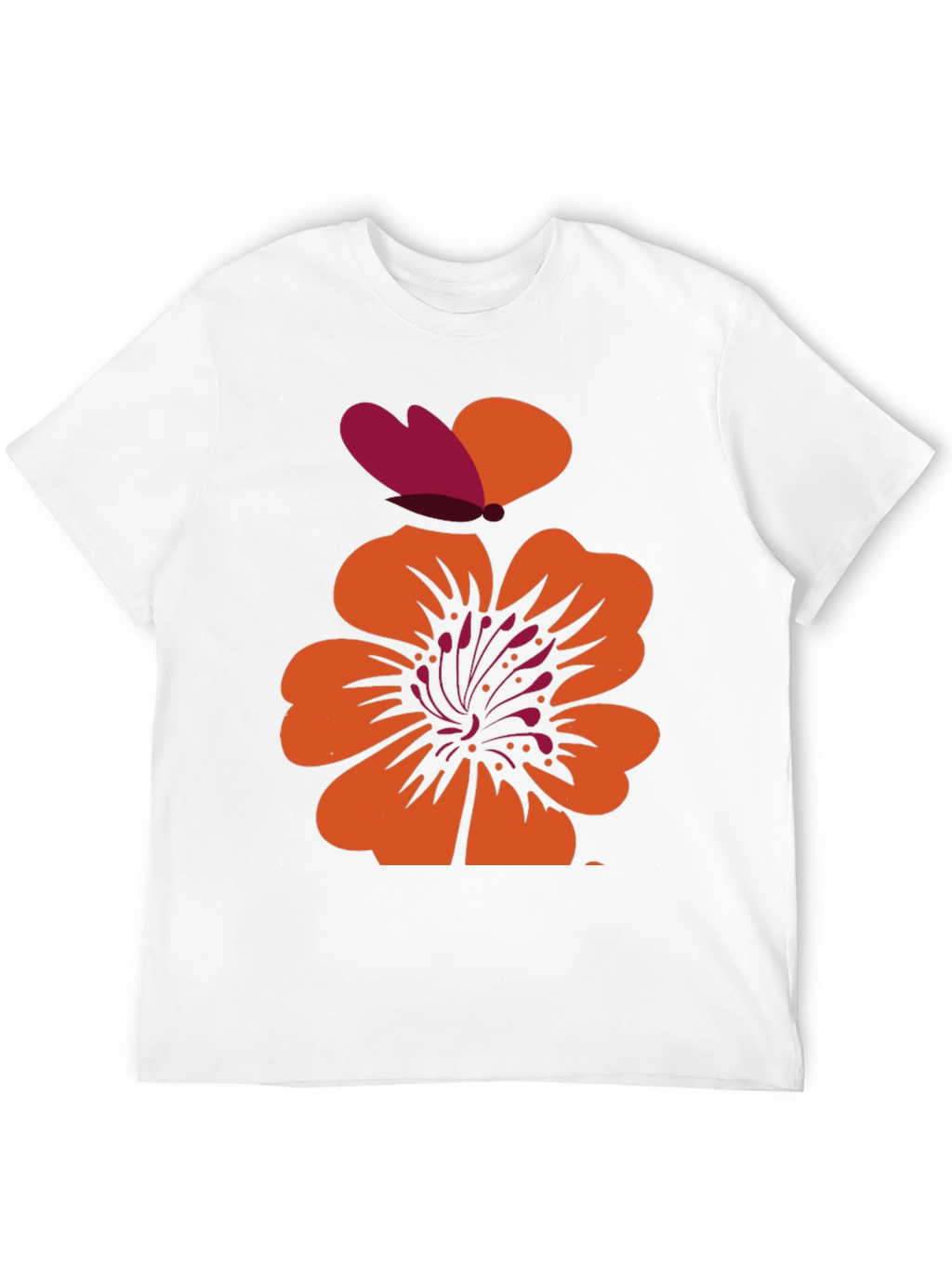 Floral Butterfly Graphic Print Tee