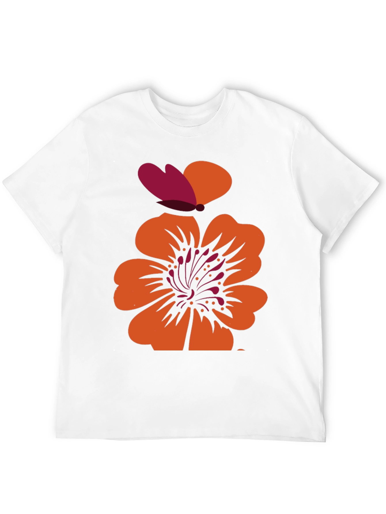 Floral Butterfly Graphic Print Tee