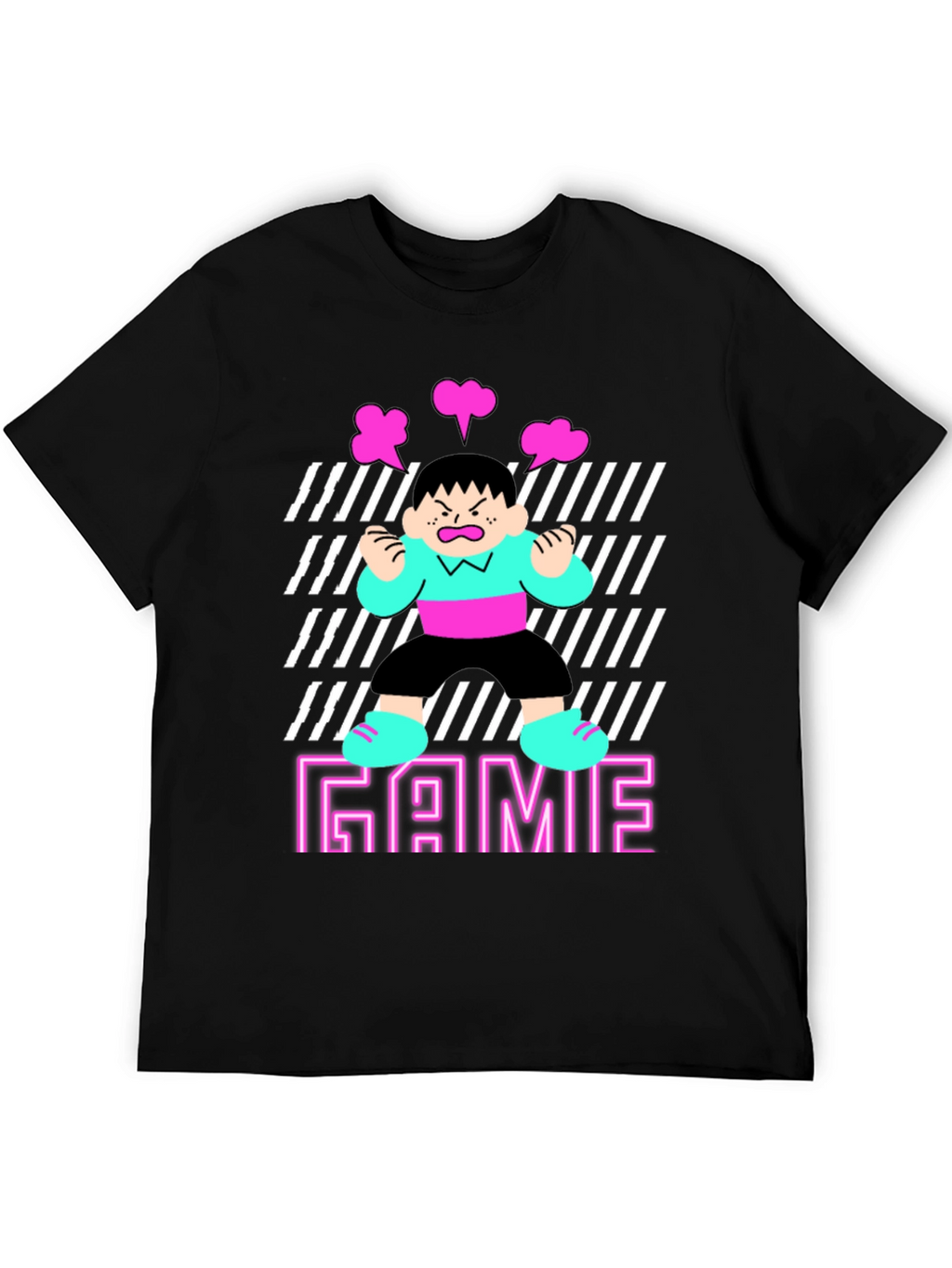 Gamer Rage T-Shirt - Retro Neon Design